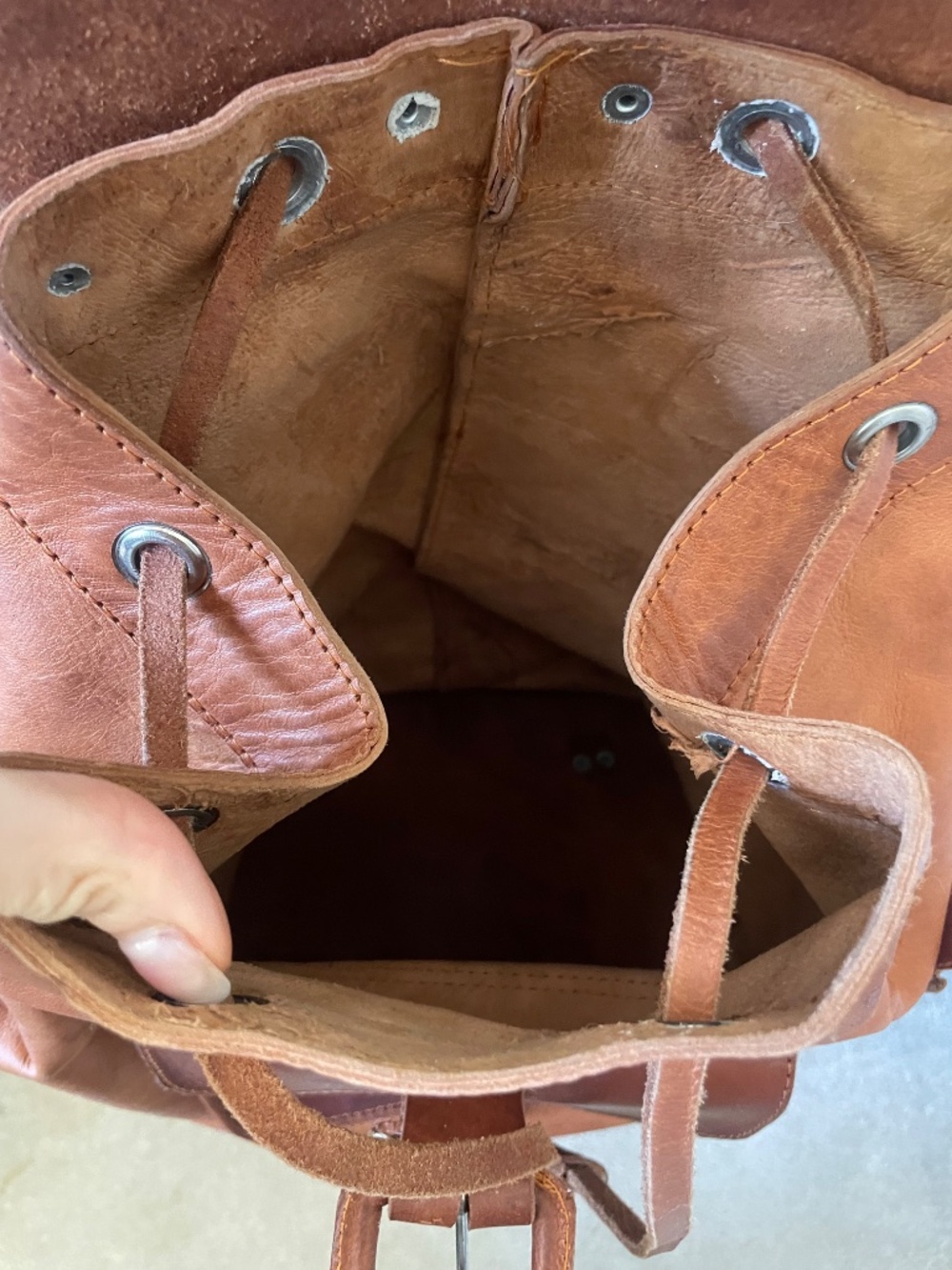 Genuine Leather Backpack - Picture 7 of 8